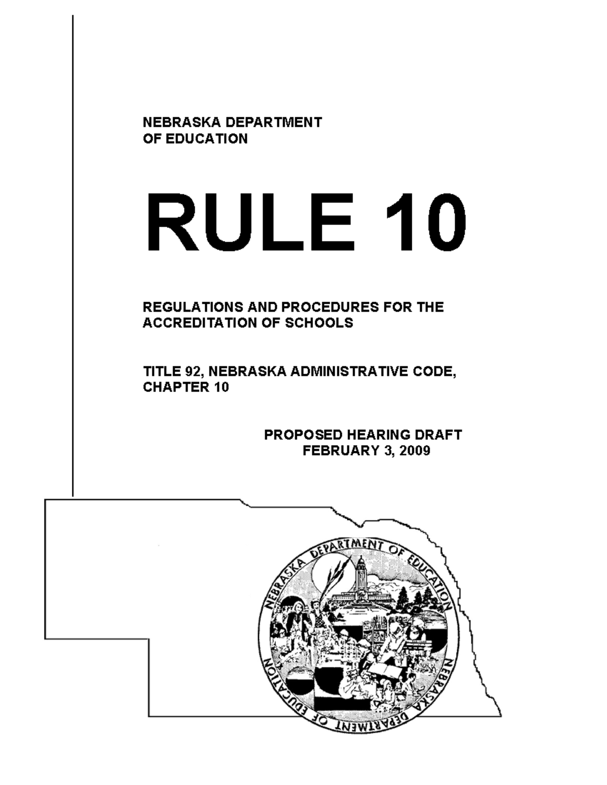 0000000000000710 answer key NEBRASKA DEPARTMENT OF EDUCATION RULE 10 REGULATIONS AND