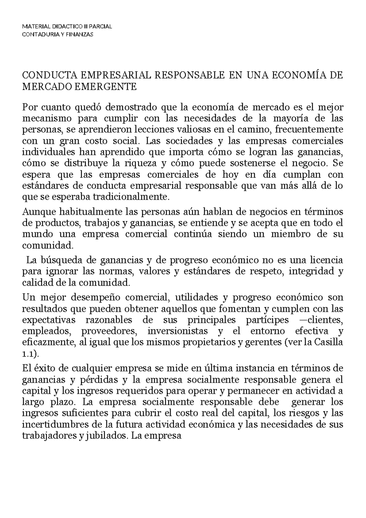 Conducta empresarial - CONTADURIA Y FINANZAS CONDUCTA EMPRESARIAL ...