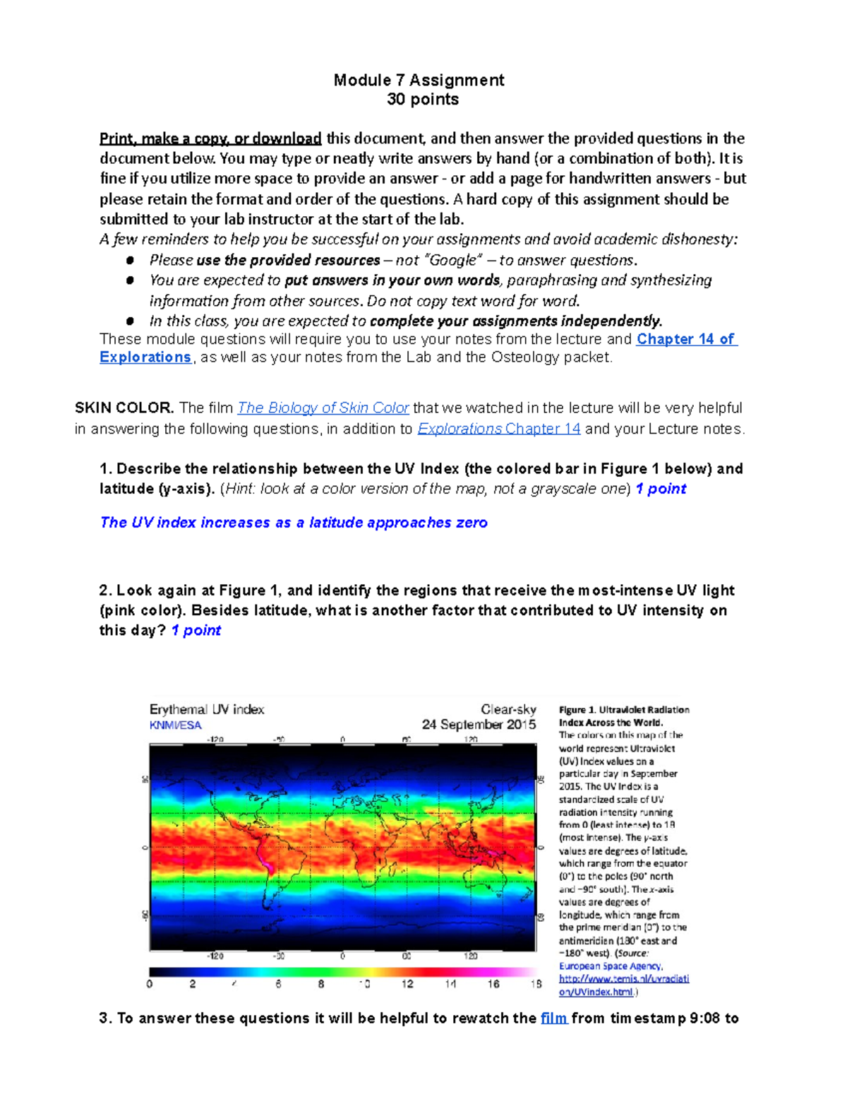 Module 7 Assignment - Module 7 Assignment 30 points Print, make a copy ...