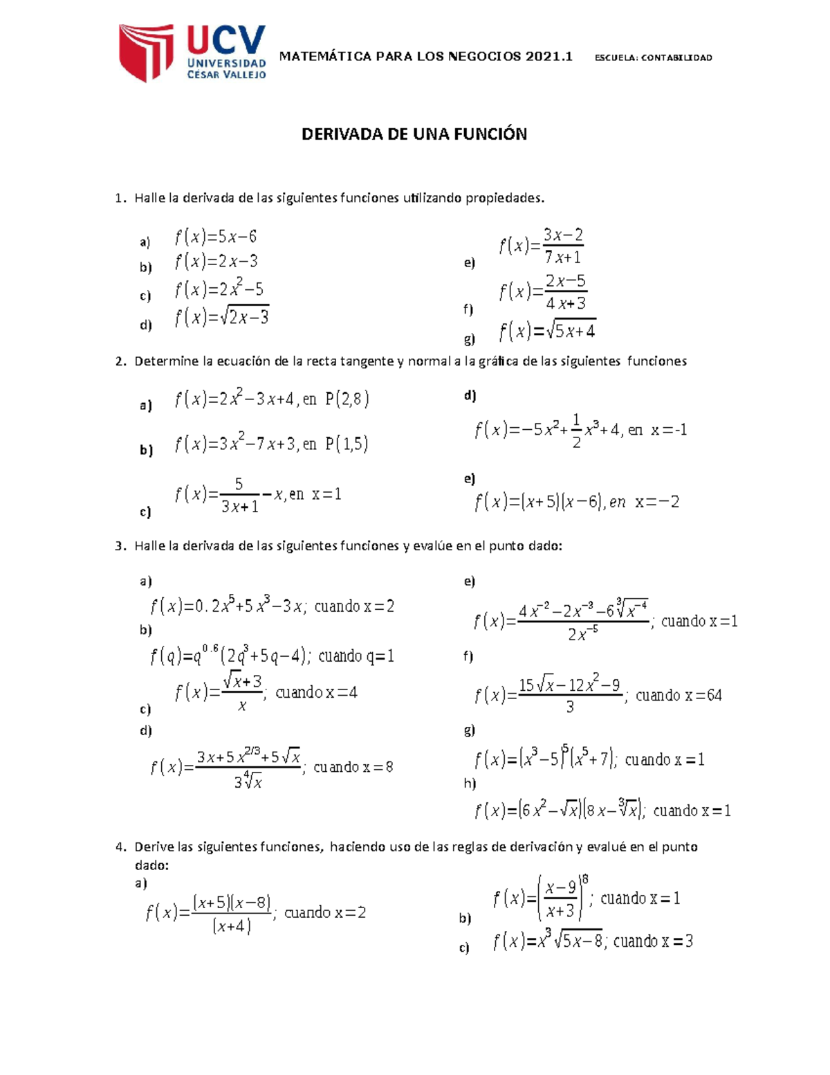 522698560 12 Trabajo De Aula Derivada De Una Funcion 1 1 - Matemática ...