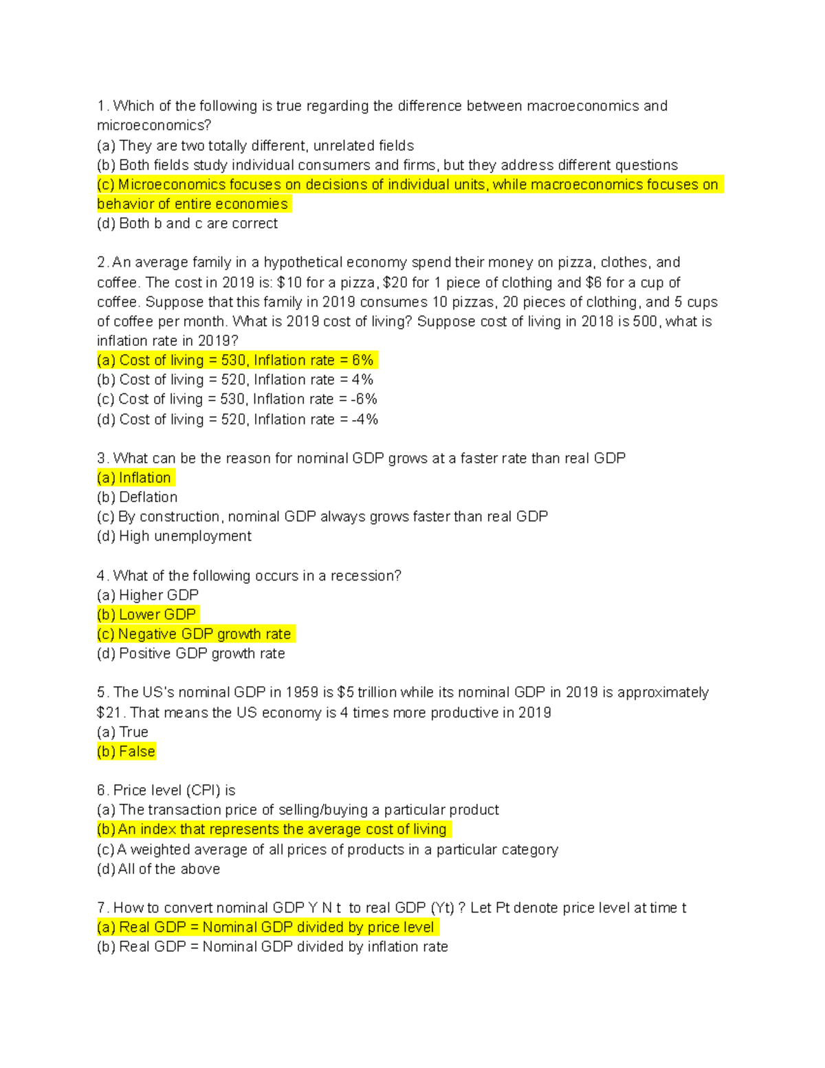 ECON HW 1 - Week 1 Homework - Which Of The Following Is True Regarding ...