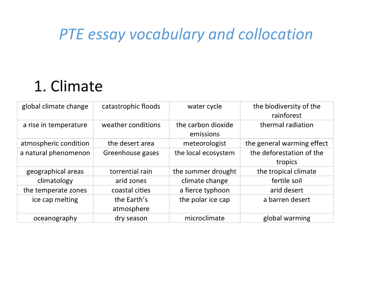 global problems essay pte