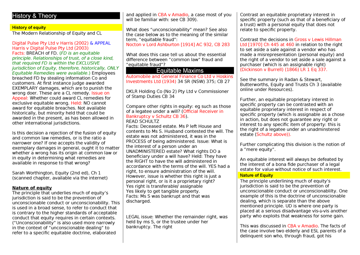 Equity Laws11 313 Bond Studocu