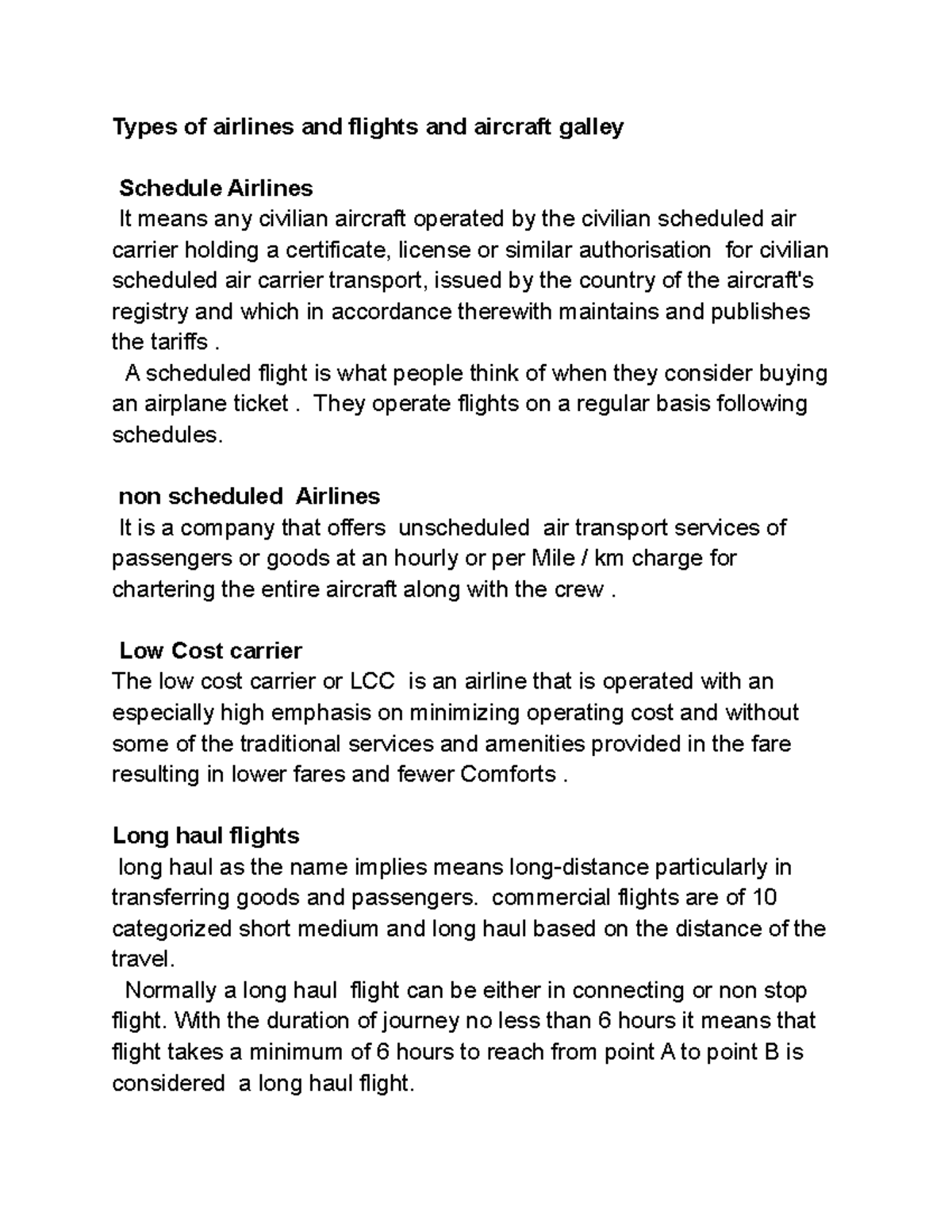 types-of-airlines-and-flights-and-aircraft-galley-a-scheduled-flight