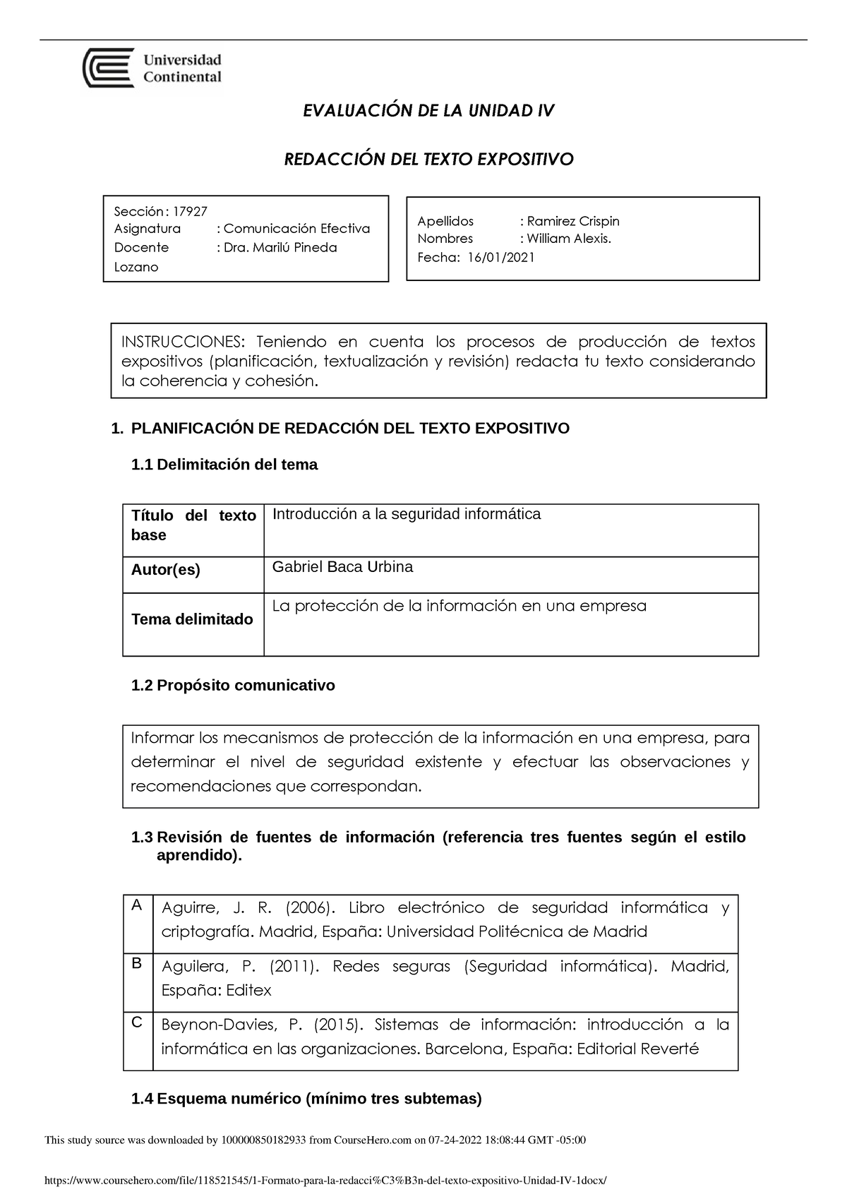 Formato Para La Redacci N Del Texto Expositivo Unidad Iv Evaluaci N De La Unidad Iv