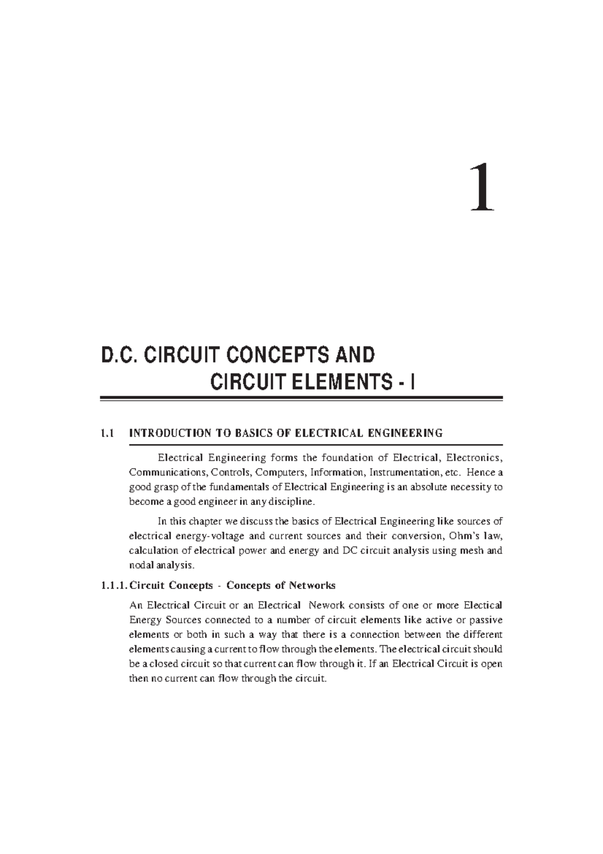 Basic Concepts Of Electrical Engineering - D. Circuit Concepts And ...