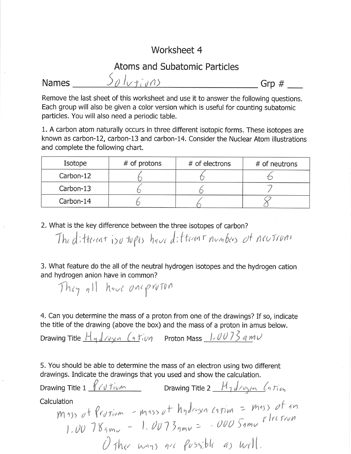 Worksheet 4 Solutions CHEM 108 Studocu