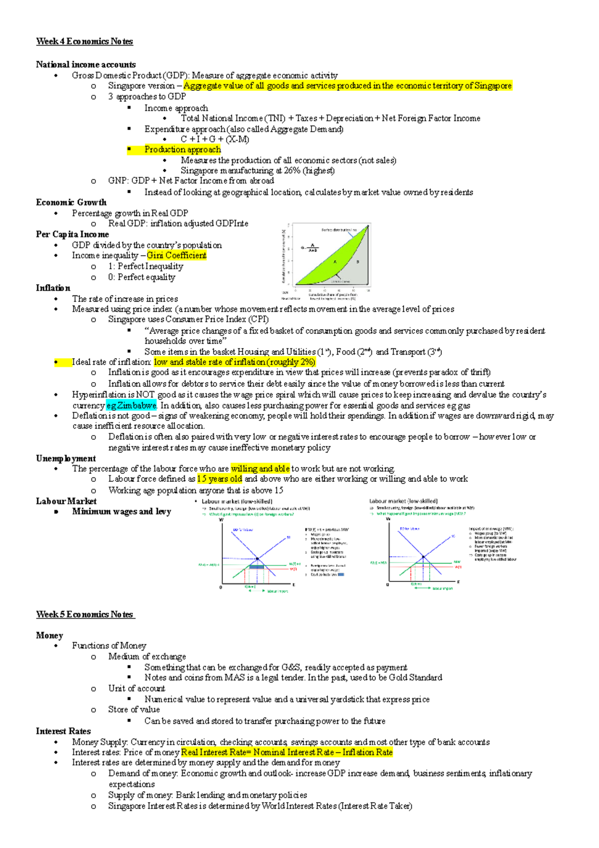 Economics and Society Notes - Week 4 Economics Notes National income ...