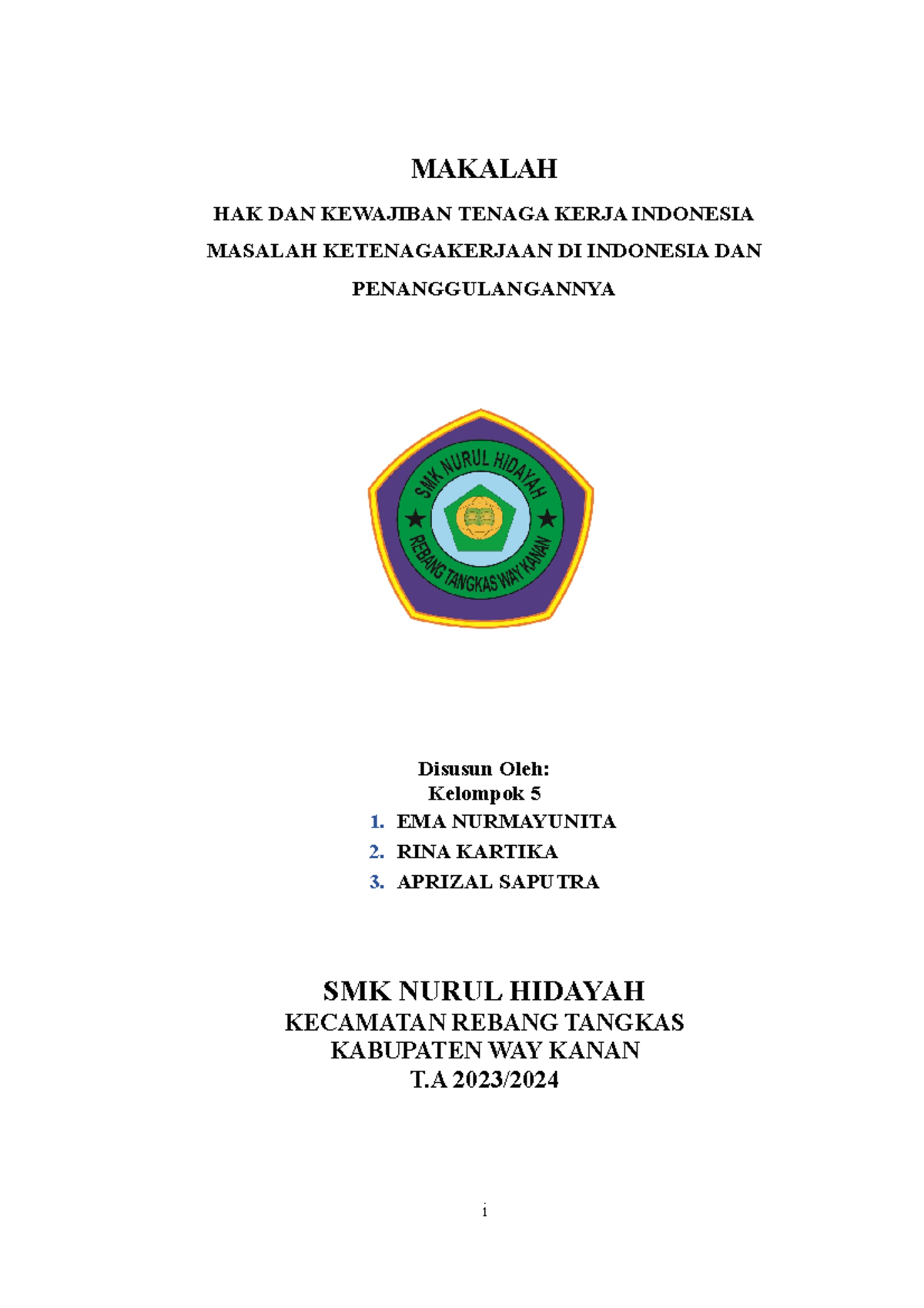 Makalah HAK DAN Kewajiban Tenaga Kerja Indonesia - MAKALAH HAK DAN ...