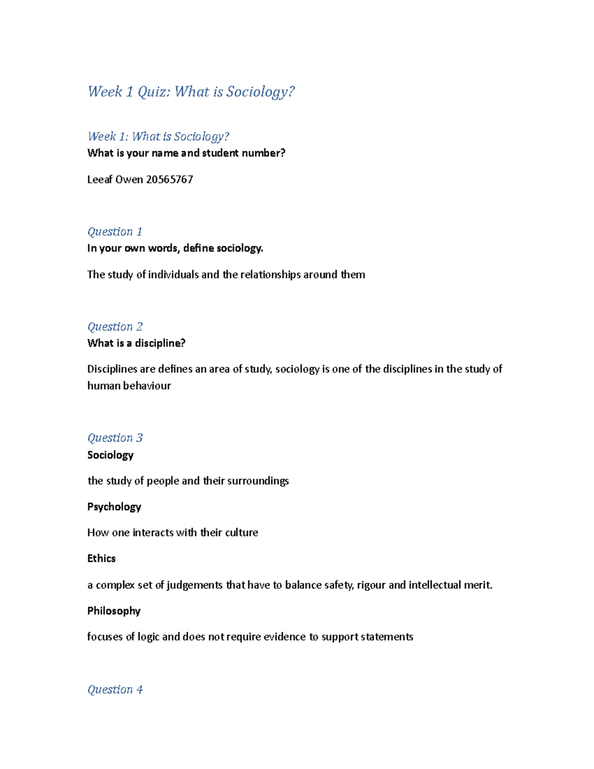 Week 1 Workbook 1 - non-compulsory also not marked - Week 1 Quiz: What ...