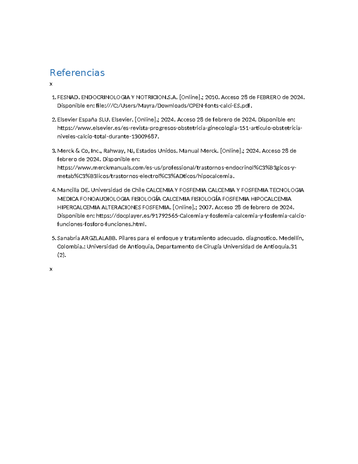 Referencias - Referencias X 1. FESNAD. ENDOCRINOLOGIA Y NOTRICION.S ...