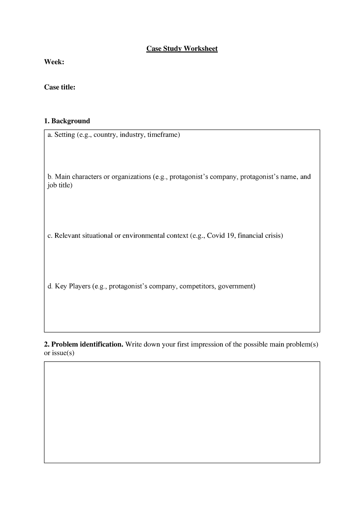 Case+Study+Worksheet - Case Study Worksheet Week: Case title ...