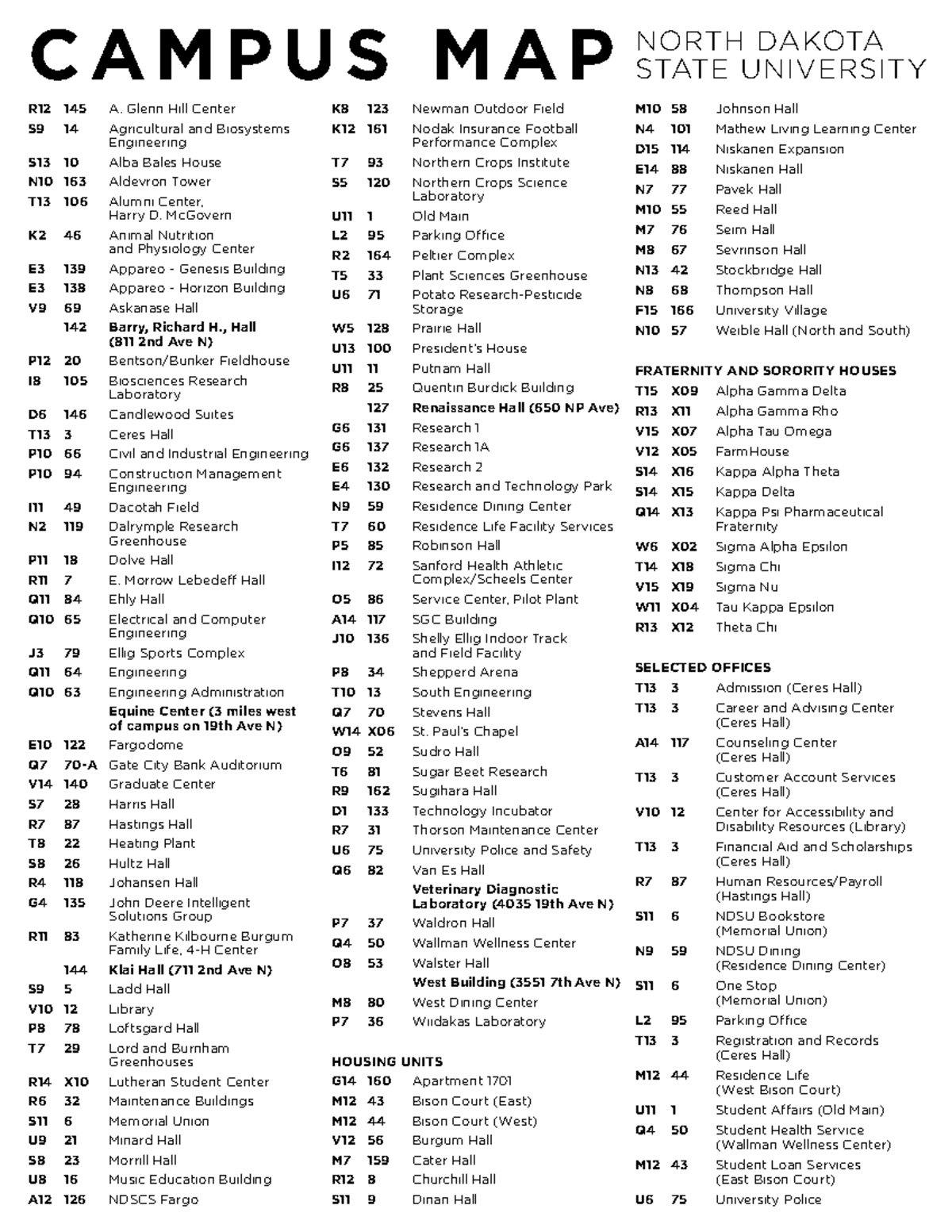 Campus Map 2pg - Physics Text - C A M P U S M A P R12 145 A. Glenn Hill 