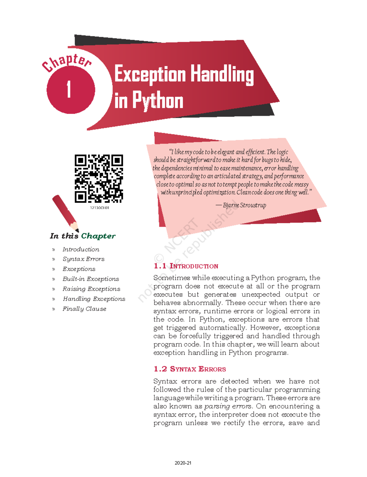 1.Exception Handling in Python 2 - In this Chapter » Introduction ...