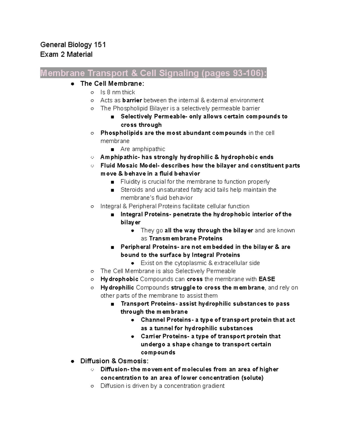 GBio 152 Exam 2 Study Guide - Deprecated API usage: The SVG back-end is ...