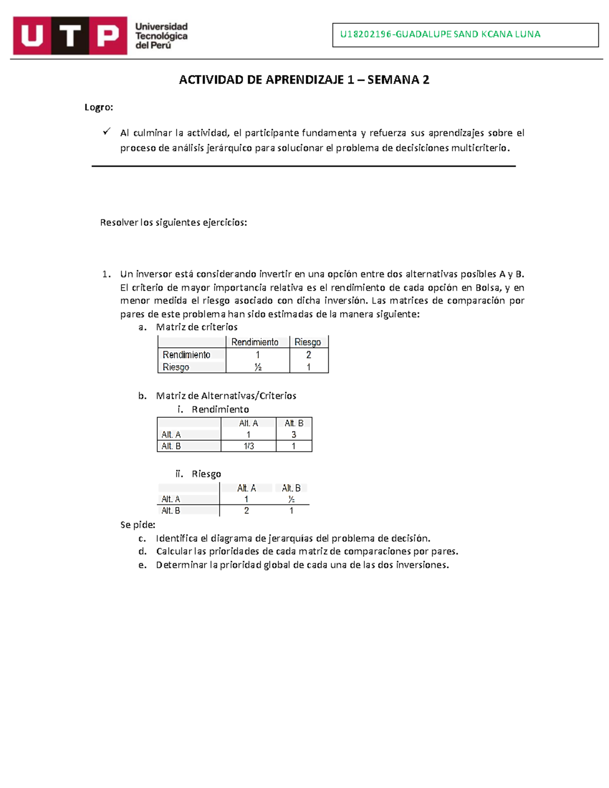 S01.s1 - Actividad 1 - Semana 1 - ACTIVIDAD DE APRENDIZAJE 1 – SEMANA 2 ...