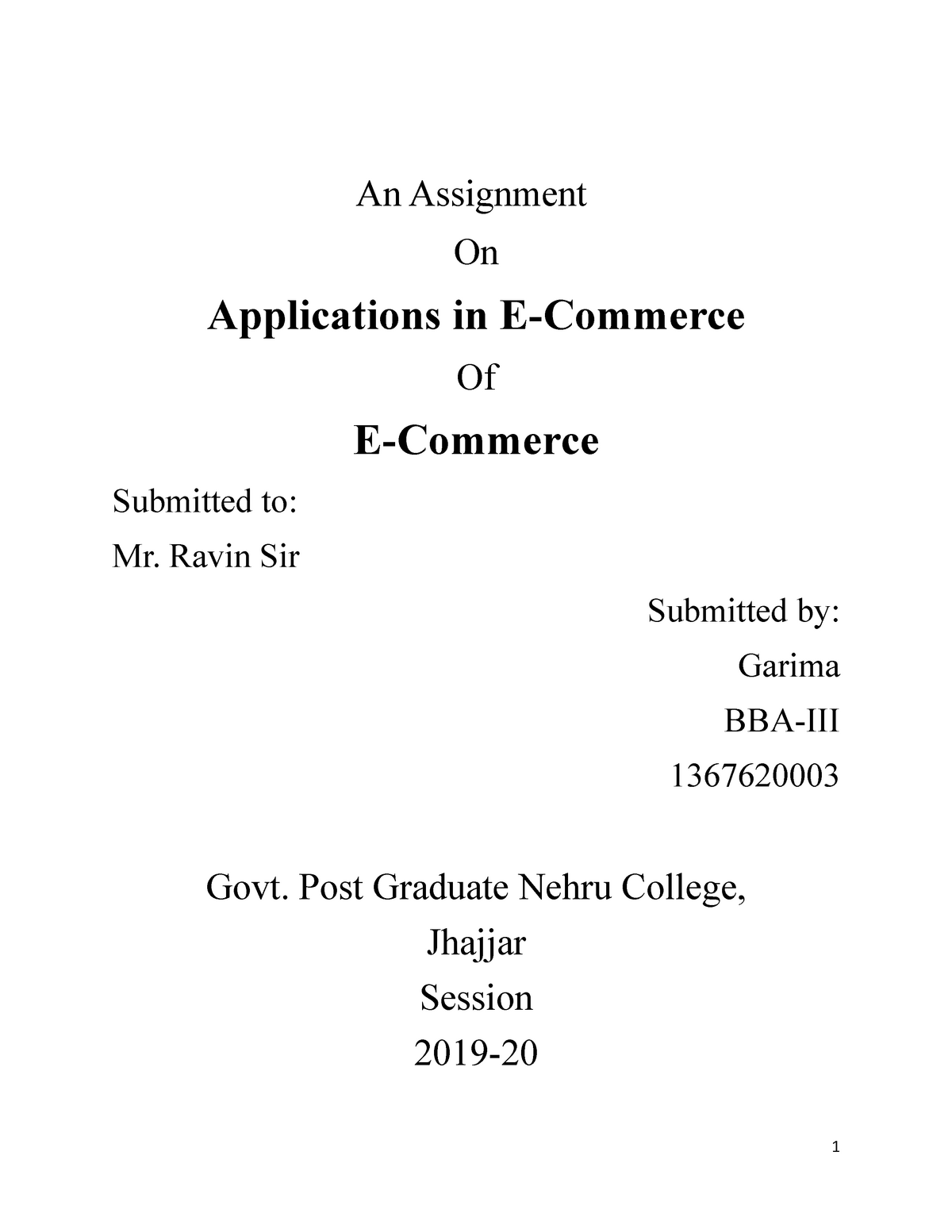 an-assignment-e-commerce-an-assignment-on-applications-in-e-commerce