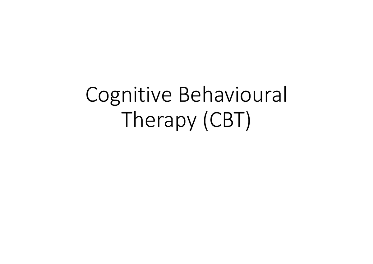 CBT - The Cognitive Model Common Thinking Errors Mind reading Assuming ...