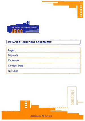 Principal Building Agreement JBCC 6.2 (003) - QSU260S - CPUT - Studocu