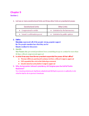 Copy of Chapter 2 - government - Chapter 2 Section 1 Vocabulary Limited ...