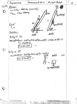 Dynamics Homework 12 - EGN 3321 - Studocu