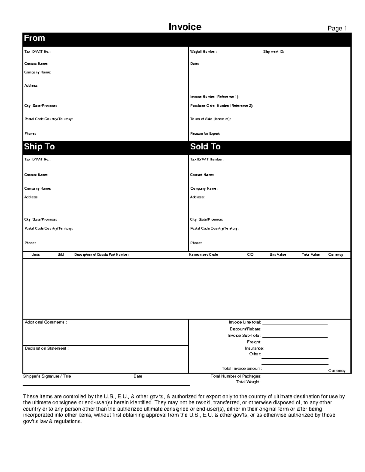 Invoice Waybill Number Shipment ID Contact Name Date Company