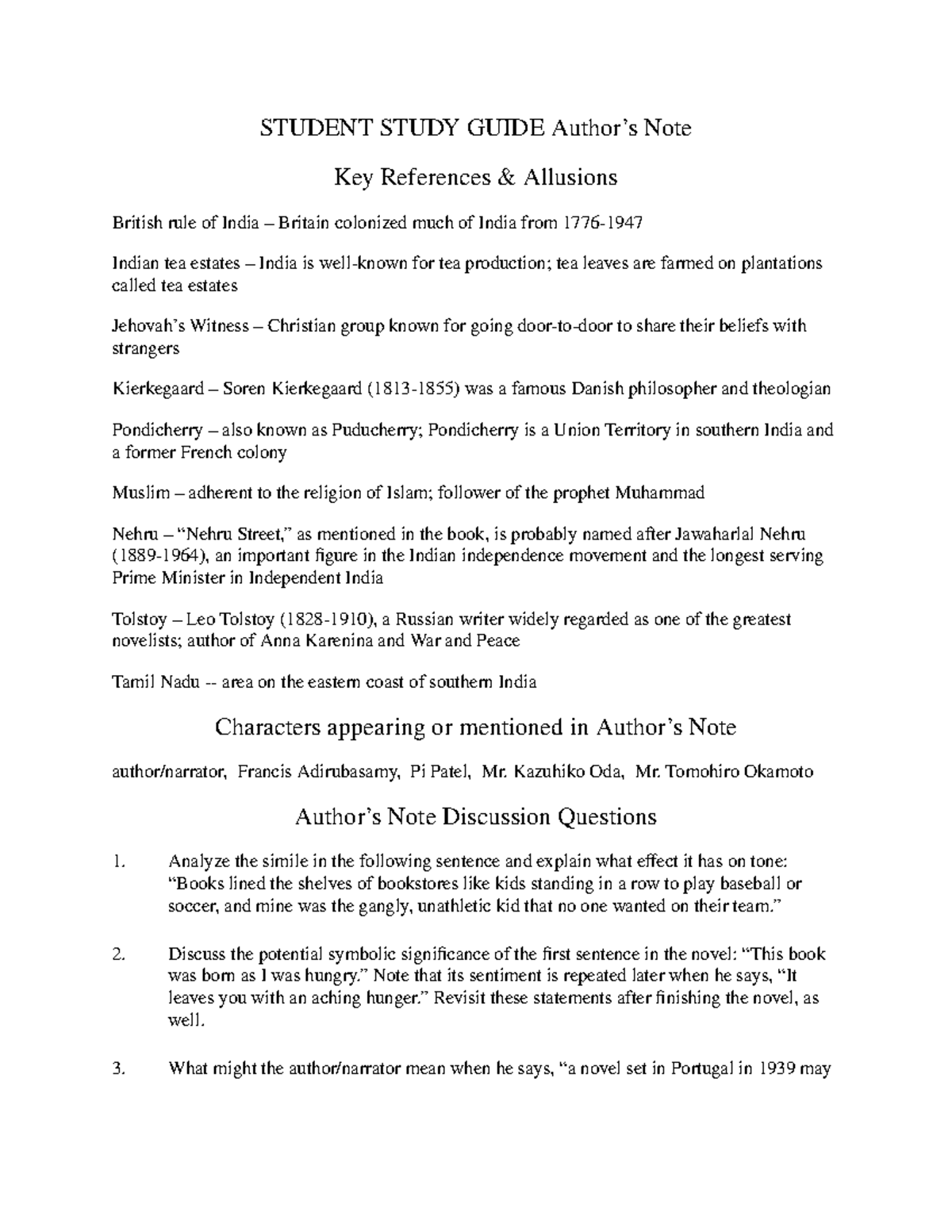 Saad - Study Guide Author’s Note - Ch 7 - STUDENT STUDY GUIDE Author’s ...
