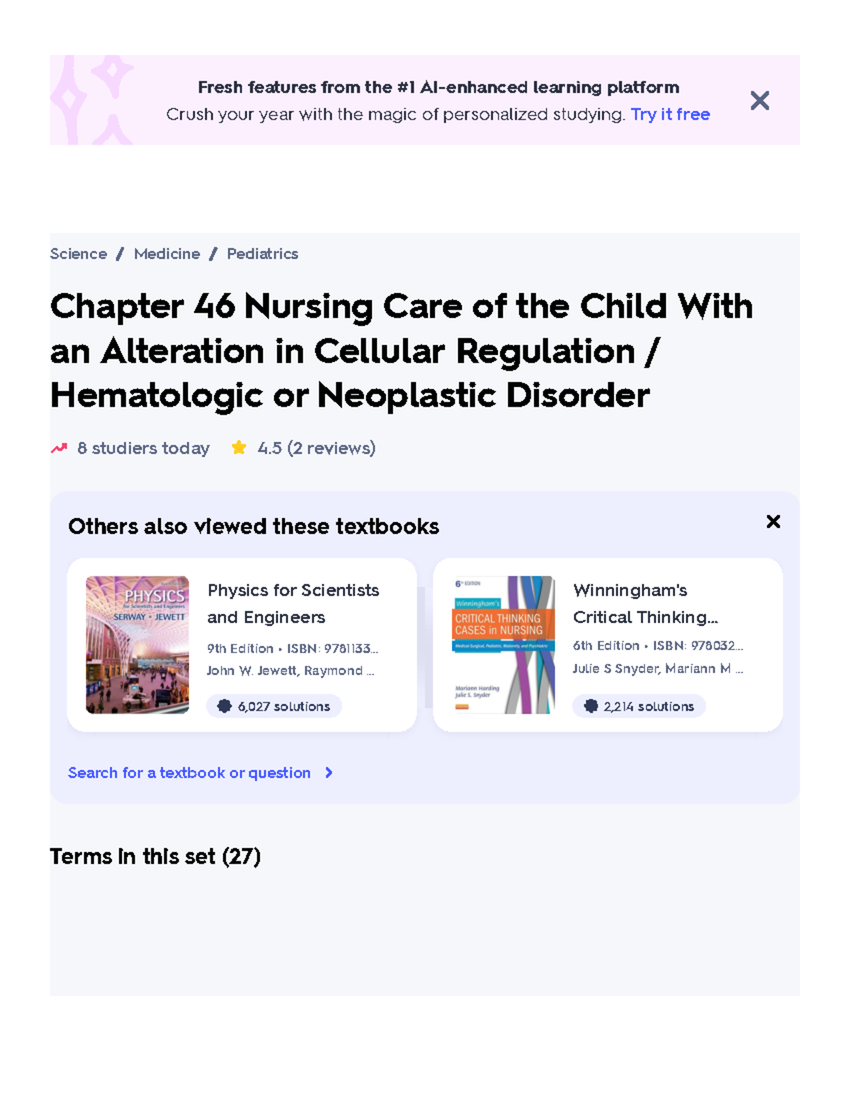 Chapter 46 Nursing Care Of The Child With An Alteration In Cellular ...