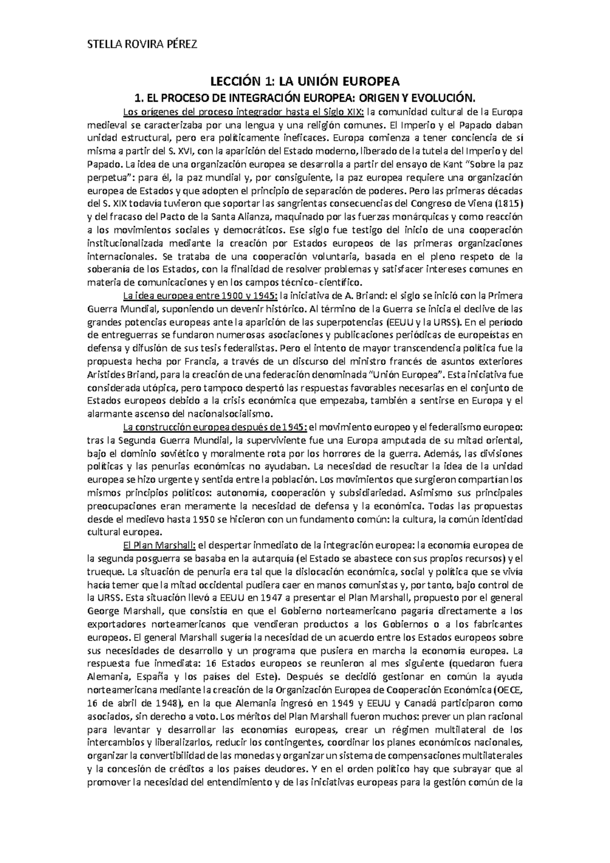 Temario resumido europeo - Warning: TT: undefined function: 32 Warning ...