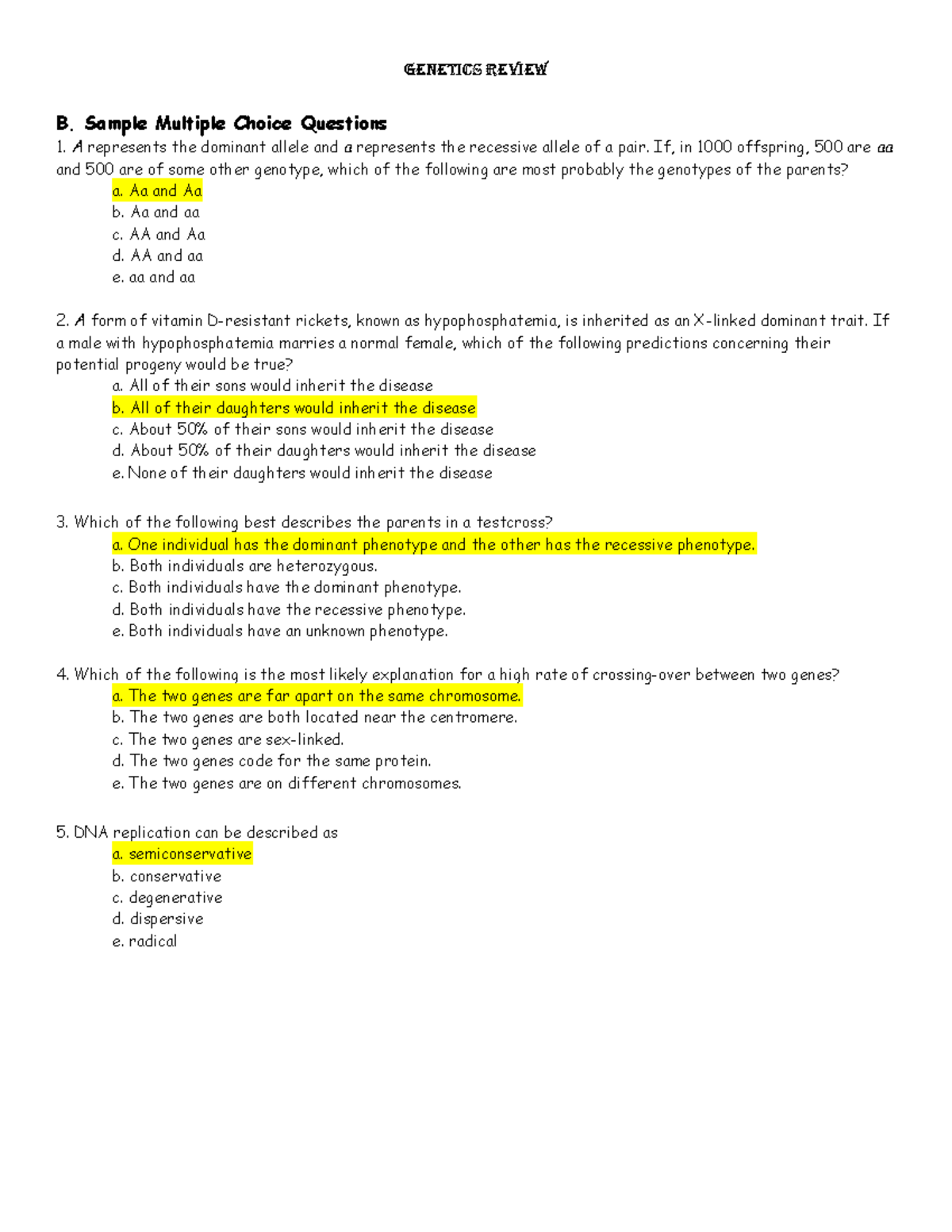 MLB - MLB111 - SW - Molecular Biology Supplementary Worksheet ...