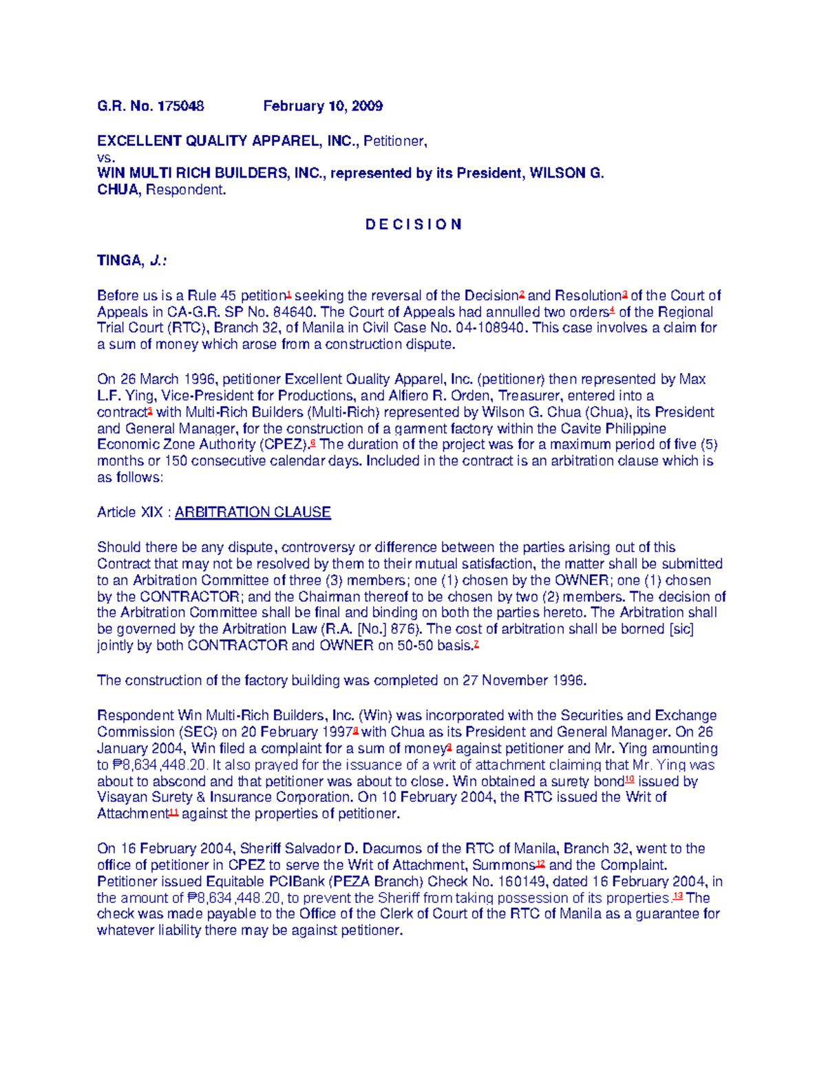 Employee hiring process G. No. 175048 February 10, 2009 EXCELLENT