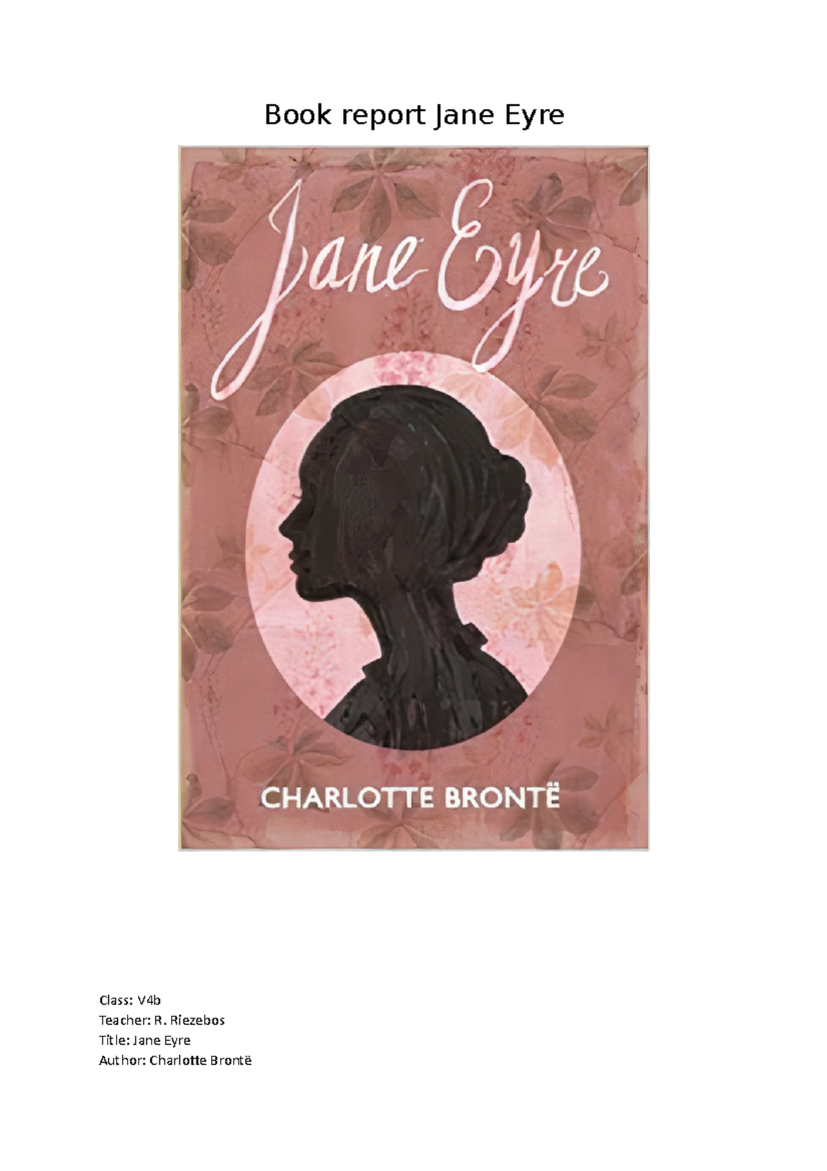 book report jane eyre