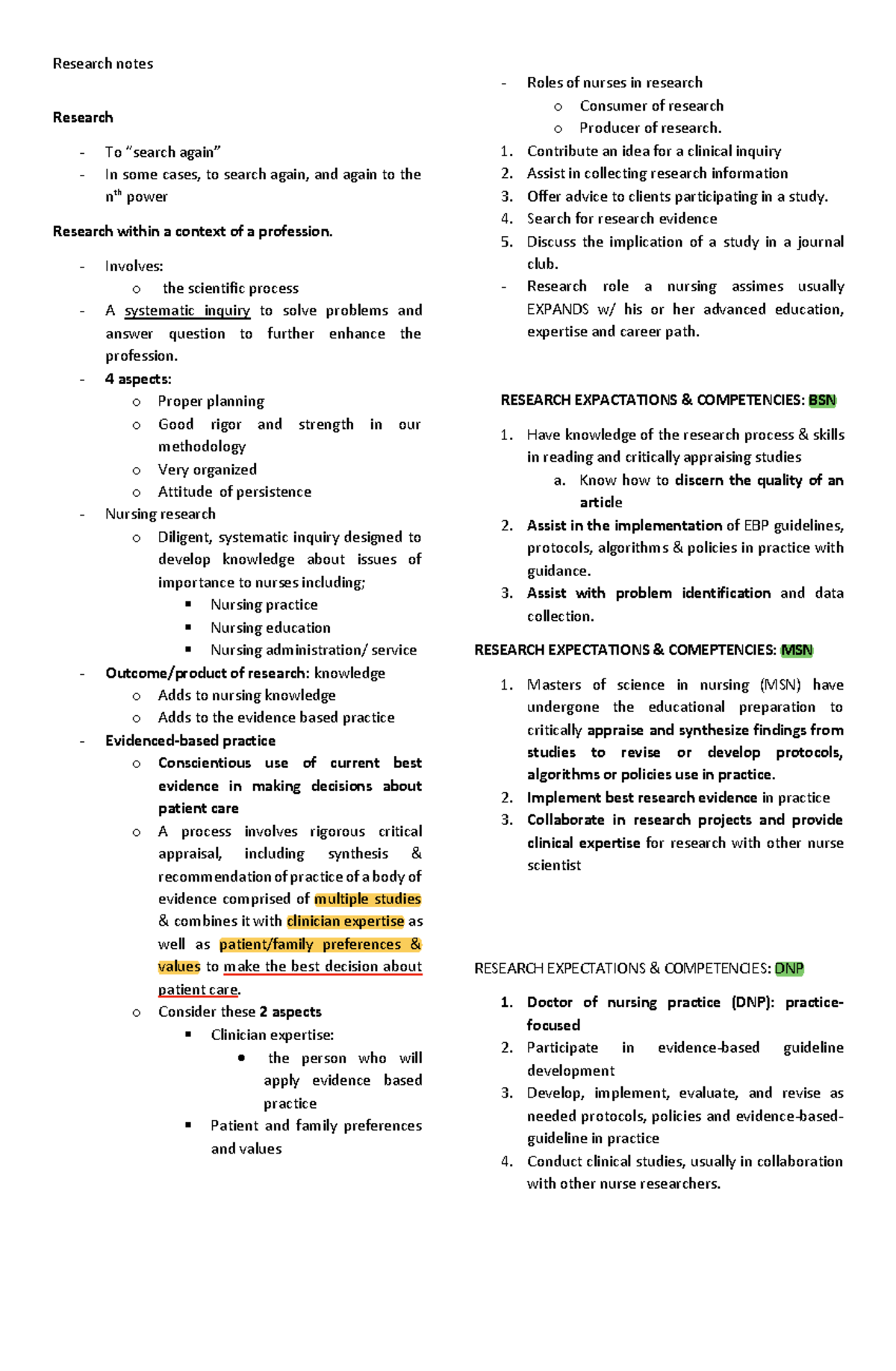 CHN Long Exam Notes - Research To “search again” In some cases, to ...