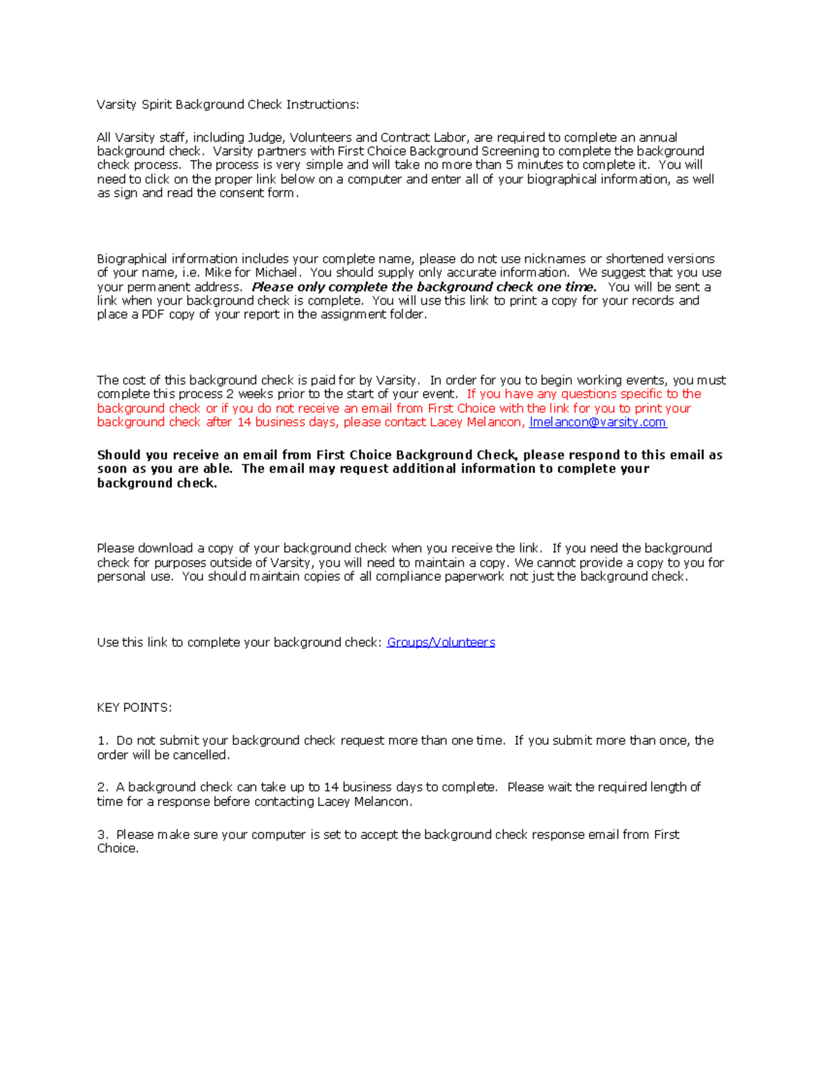 Varsity Spirit Background Check Instructions 2 - Varsity partners with ...