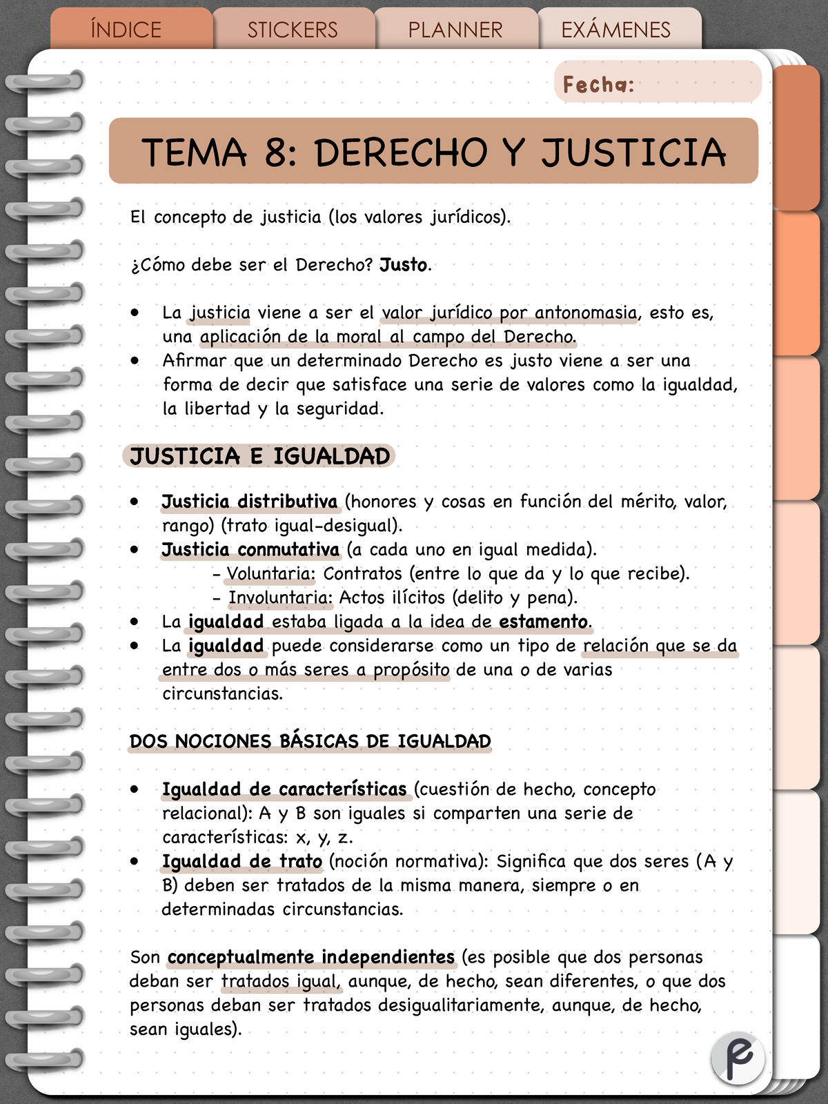 Tema 8 Apuntes De Diapositivas Fecha Tema 8 Derecho Y Justicia El