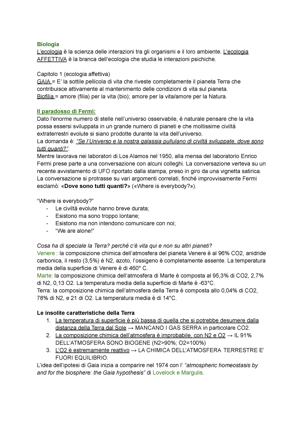 Biologia Appunti Presi A Lezione Biologia Lecologia è La Scienza Delle Interazioni Tra Gli 7217