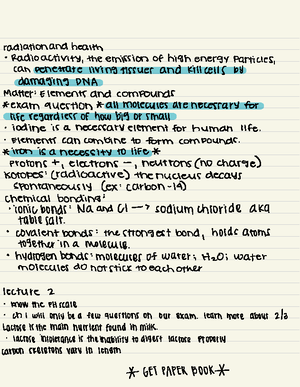Ch 1 - Notes from the lecture over chapter 1. - Ch 1 Lecture 1 light ...