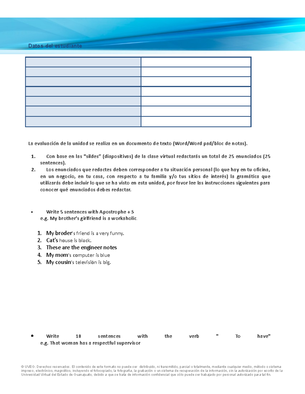 Assignment 4 Text file 1 - Datos del estudiante La evaluación de la ...