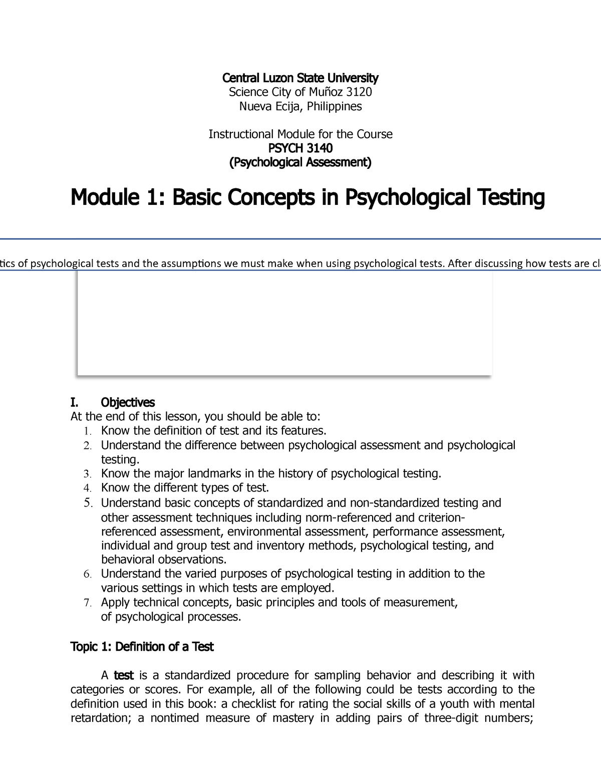 psychological assessment essay questions