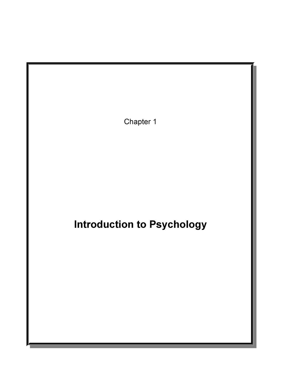 205785175 General Psychology Chapter One - Chapter 1 Introduction To ...