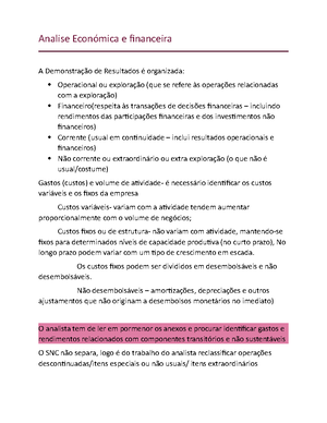Fórmulas Rácios Analise Economica e Financeira - Quadros do setor e ...