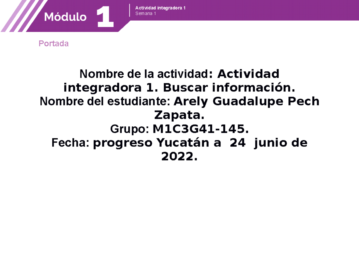 S M1S1AI1 - Buscar Información - Portada Nombre De La Actividad ...