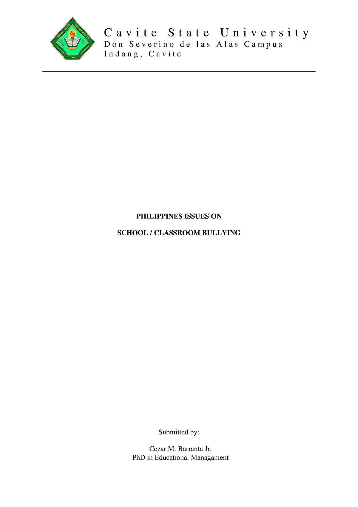 research title about problems in school in the philippines