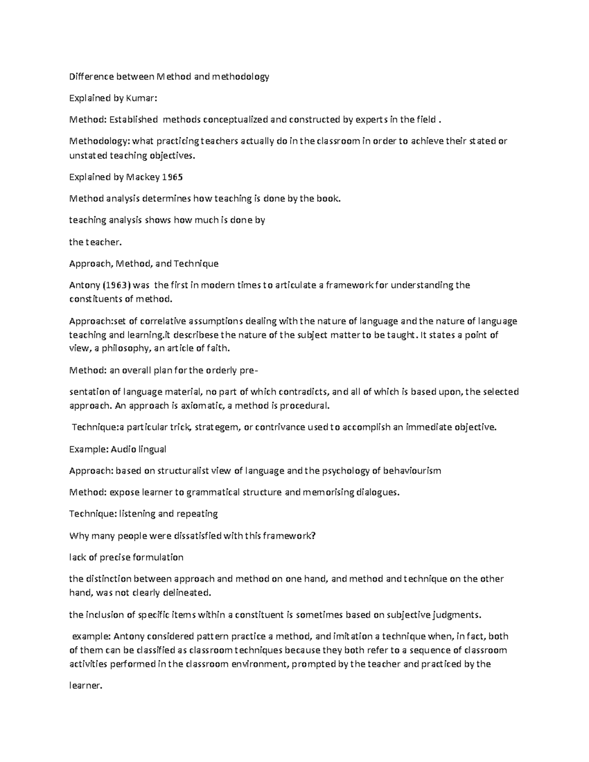 Kumar section 4 - Difference between Method and methodology Explained ...