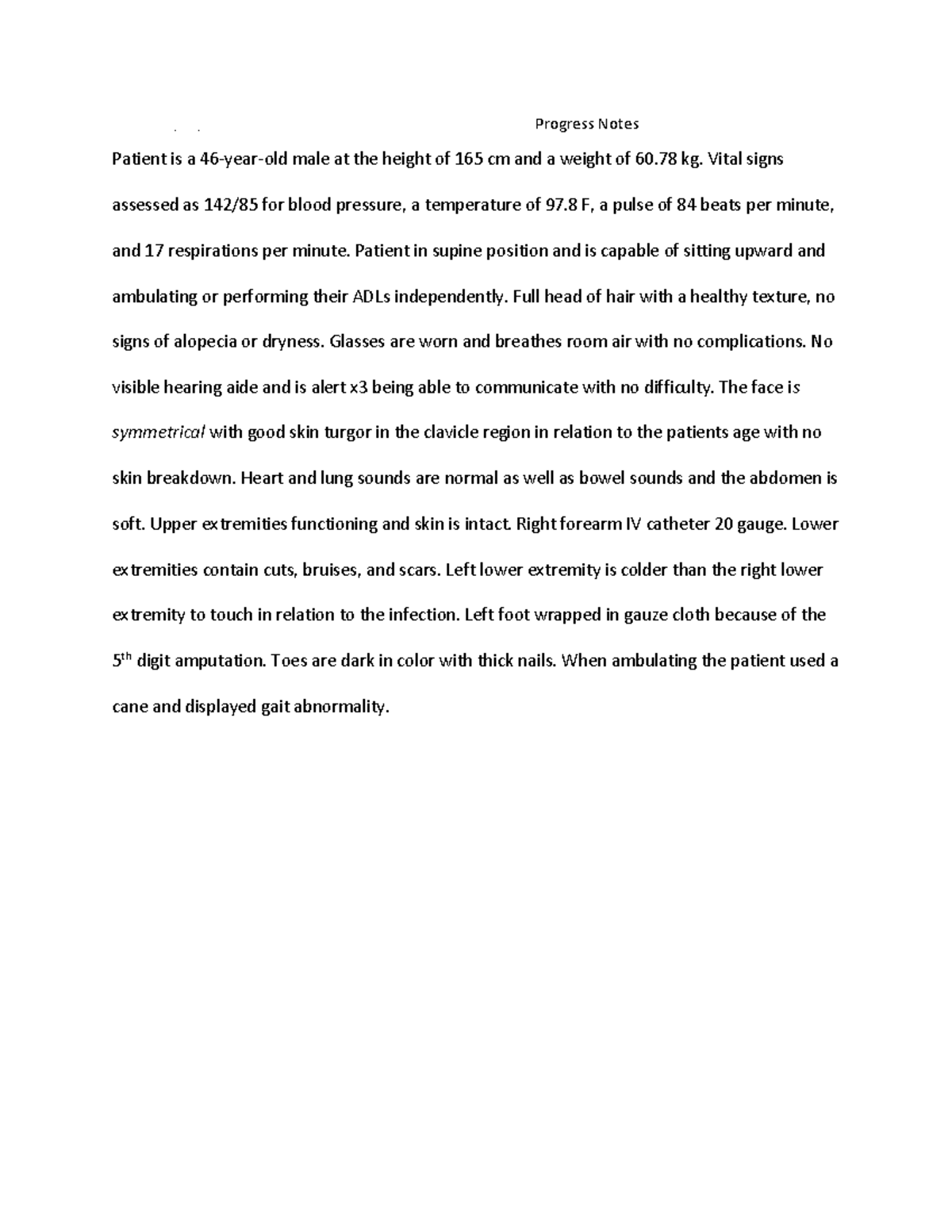 Patient progress notes funds final - Date: 10/26/19 Progress Notes ...