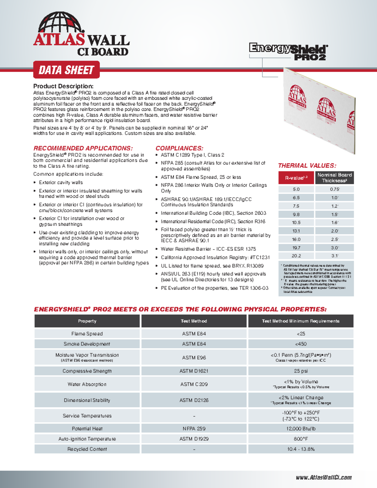 Atlas Energy Shield PRO2 Data Sheet - PAGE 1 OF 2 DATA SHEET Product ...