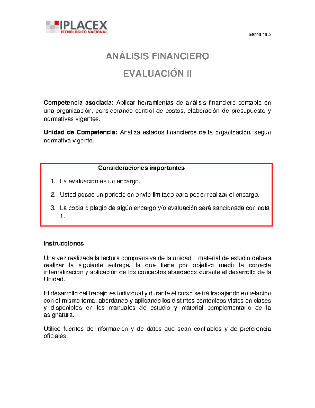 Analisis Financiero - Evaluacion 2 Natalio Muñoz - ANÁLISIS FINANCIERO ...