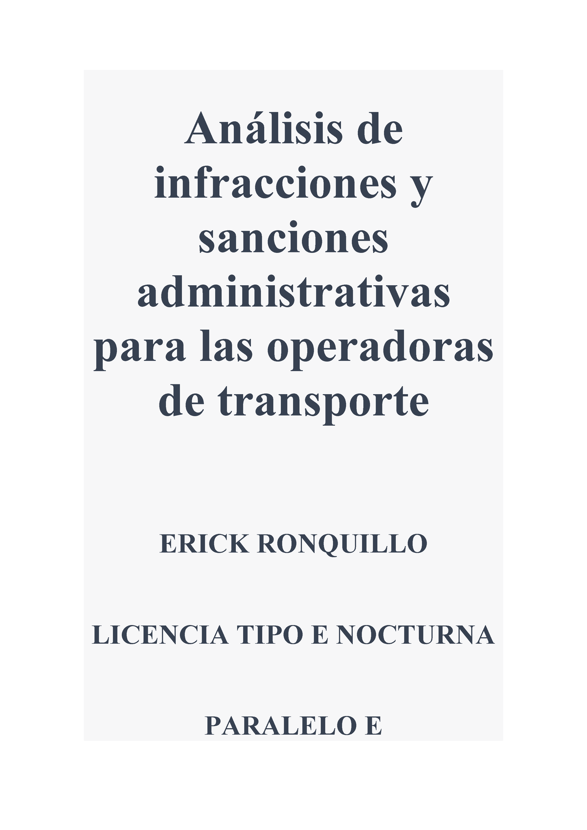 Análisis De Infracciones Y Sanciones Administrativas Para Las ...