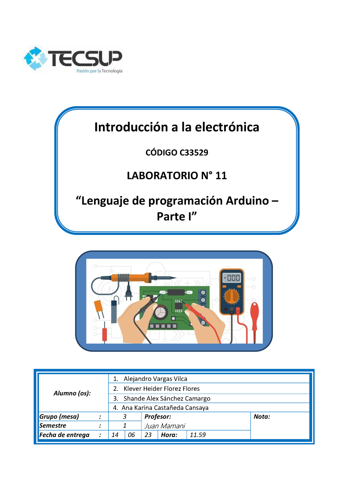 Lab. 11 Lenguaje De Programacion Arduino - Parte I 2023-1 Completo ...