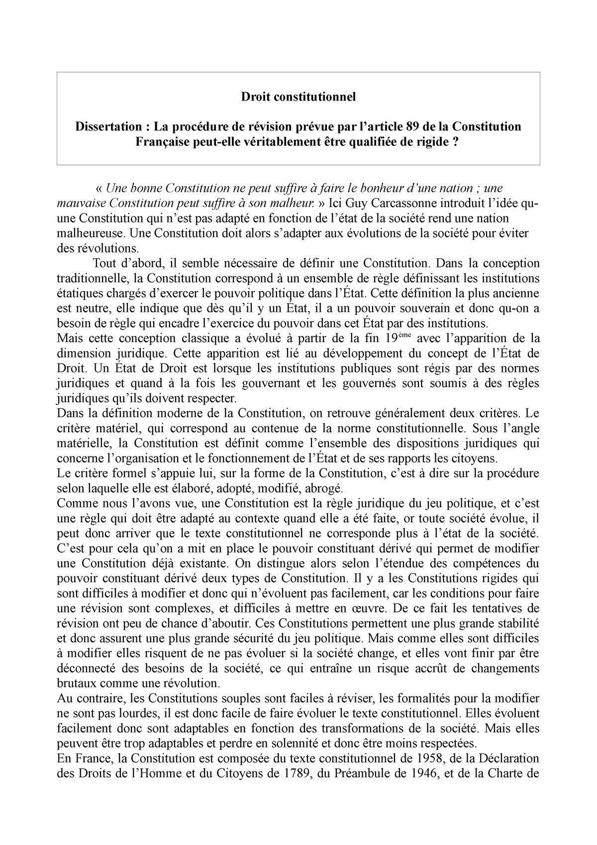 article 55 de la constitution dissertation